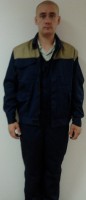 Костюм рабочий Олимп, куртка с полукомбинезоном, тёмно-синий
